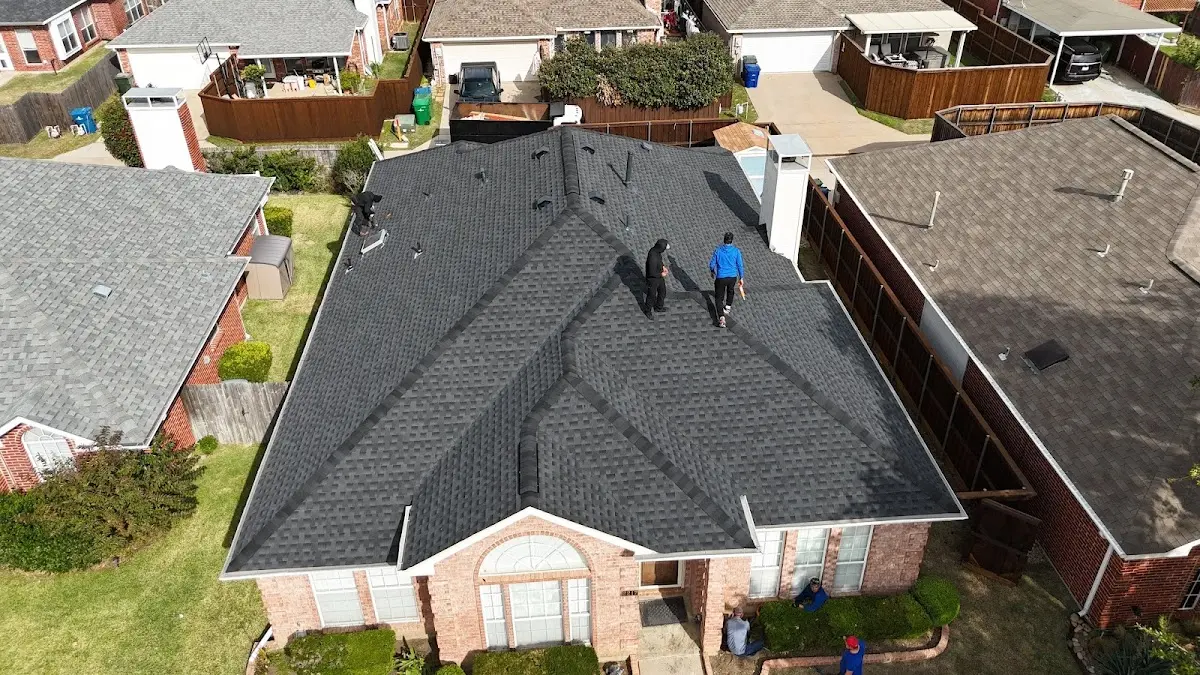 Slate & Tile Roof Repair work in progress on a Lincoln City property